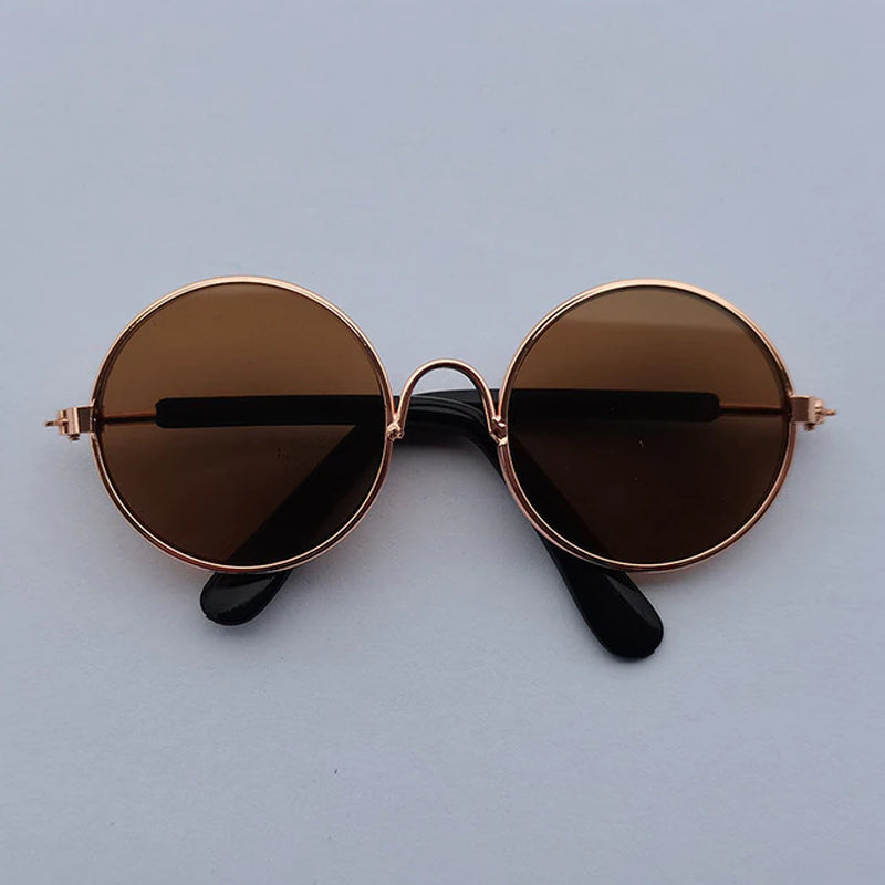 Lovely Vintage round Cat Sunglasses Reflection Eye Wear Glasses for Small Dog Cat Pet Photos Pet Products Props Accessories