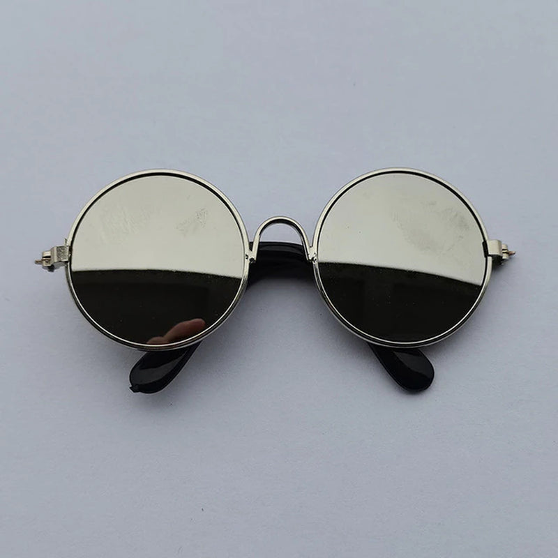 Lovely Vintage round Cat Sunglasses Reflection Eye Wear Glasses for Small Dog Cat Pet Photos Pet Products Props Accessories